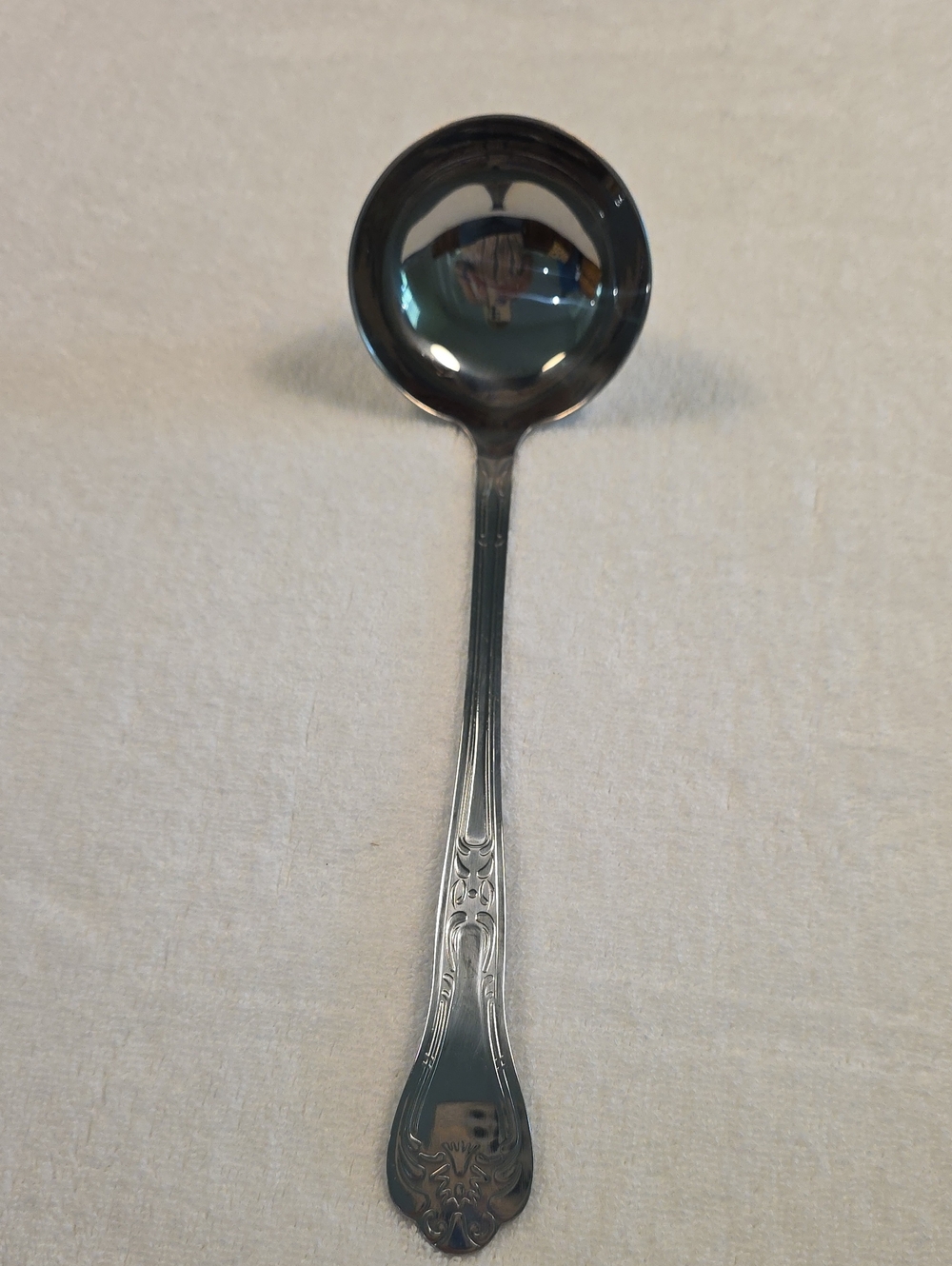 Ornate Silver-Tone Serving Ladle
